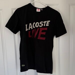 New Lacoste Live Black and Red T-Shirt
